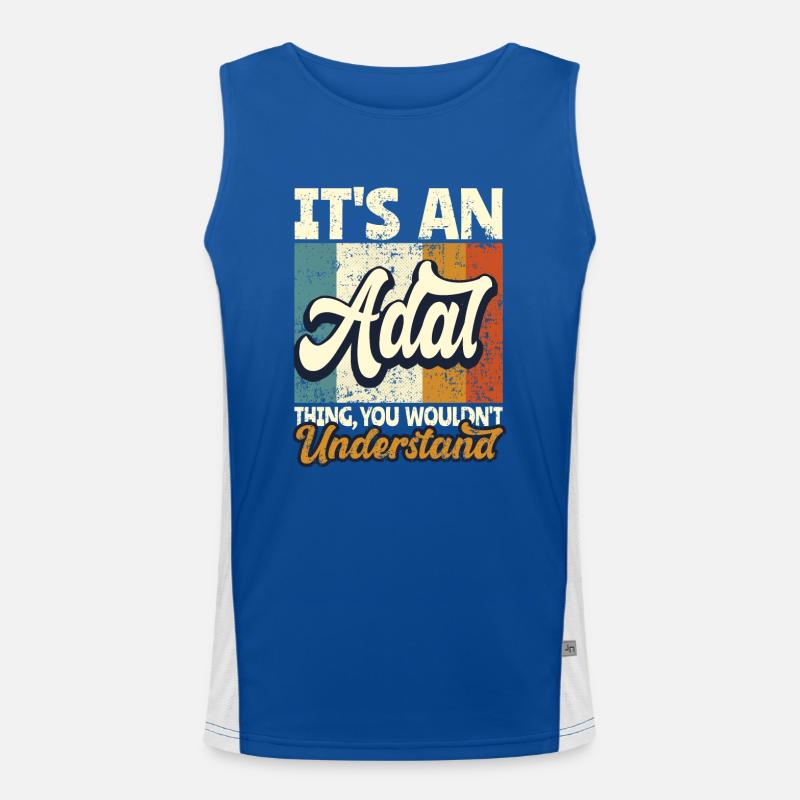 Name Adal Gift First Name Personalized Men's Functional Contrast Tank Top 