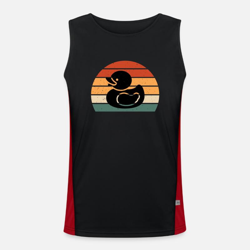Gummientchen Retro Funktionelles Kontrast-Tank Top für Männer 