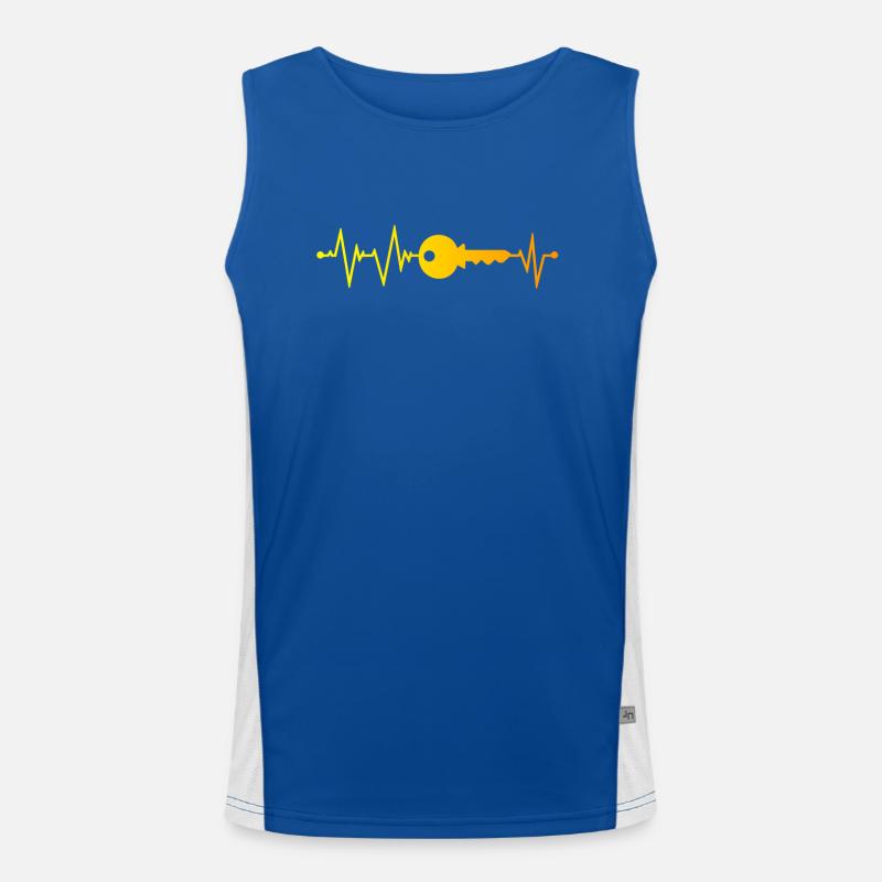 Key heartbeat Men's Functional Contrast Tank Top 