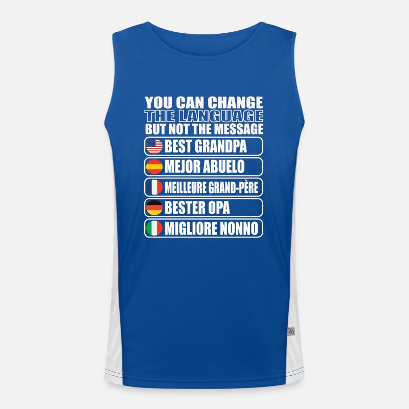 Opa Großvater Geschenkidee Funktionelles Kontrast-Tank Top für Männer 