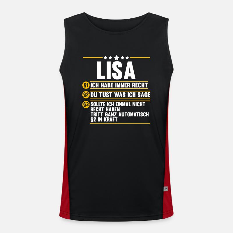 Lisa Funktionelles Kontrast-Tank Top für Männer 