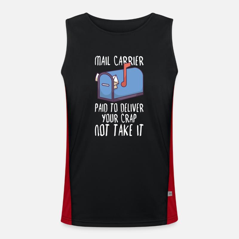 Postman Postlady Postman Post - Men's Functional Contrast Tank Top  - black/red