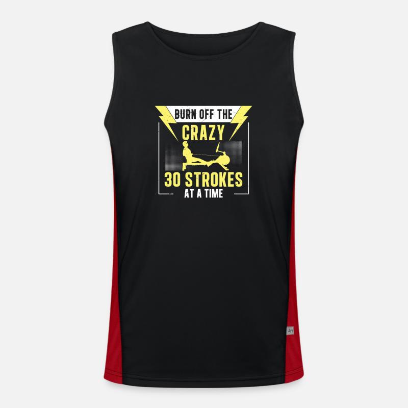 Rowing Machine Burn Off The Crazy Funny Row Funktionelles Kontrast-Tank Top für Männer 