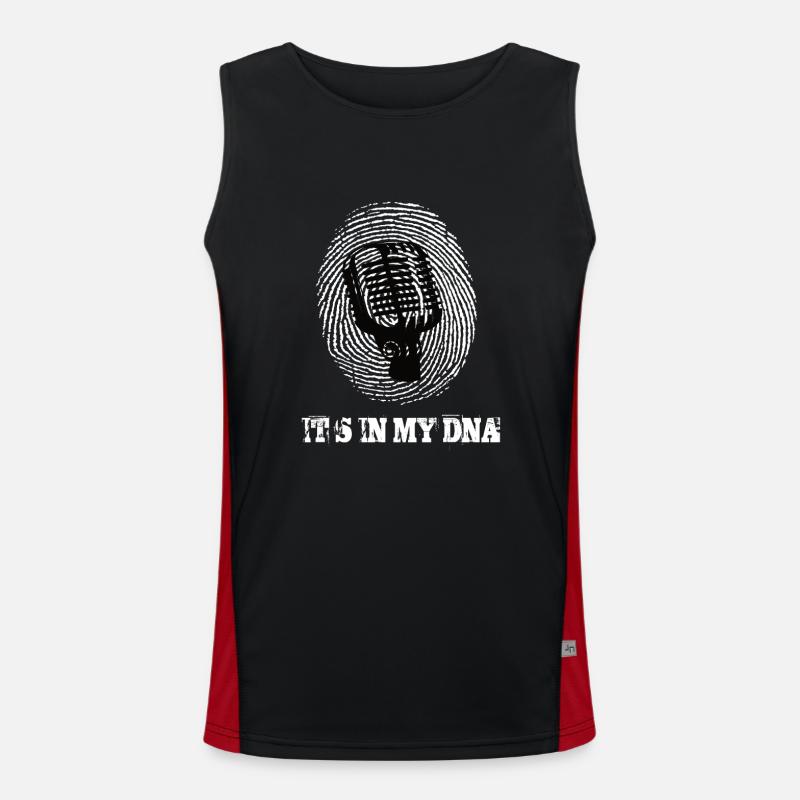 Rock And Roll Its In My Dna Funktionelles Kontrast-Tank Top für Männer 
