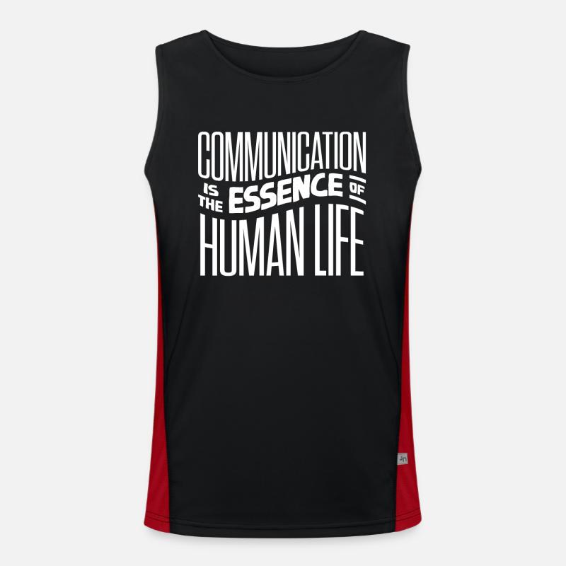 Speech-language pathology, speech-language pathologist - Men's Functional Contrast Tank Top  - black/red