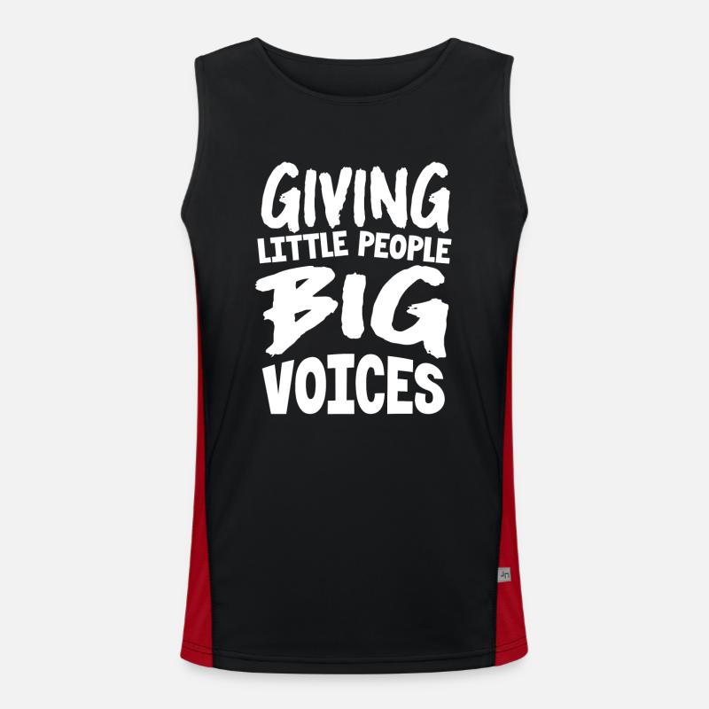 Speech-language pathology, speech-language pathologist - Men's Functional Contrast Tank Top  - black/red