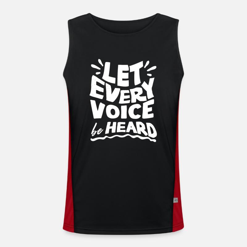 Speech-language pathology, speech-language pathologist - Men's Functional Contrast Tank Top  - black/red