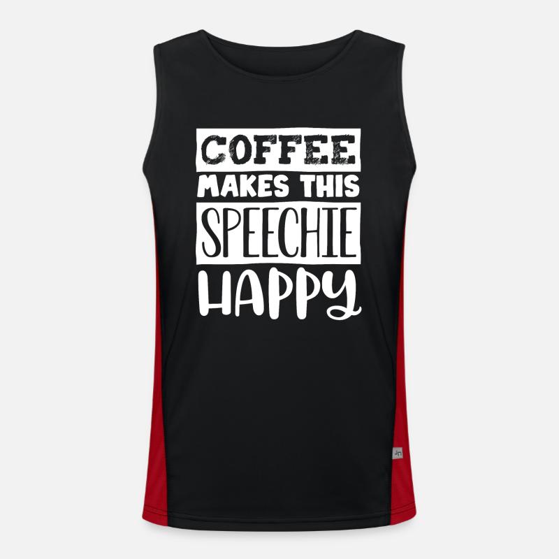 Speech-language pathology, speech-language pathologist - Men's Functional Contrast Tank Top  - black/red