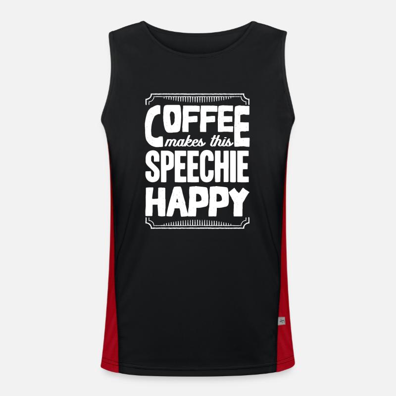 Speech-language pathology, speech-language pathologist - Men's Functional Contrast Tank Top  - black/red