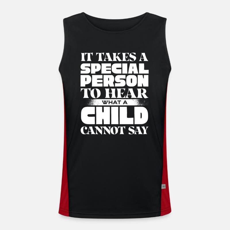 Speech-language pathology, speech-language pathologist - Men's Functional Contrast Tank Top  - black/red