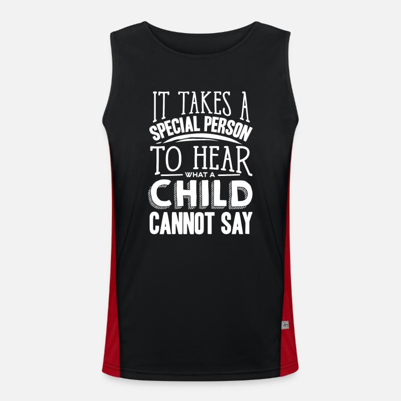 Speech-language pathology, speech-language pathologist - Men's Functional Contrast Tank Top  - black/red