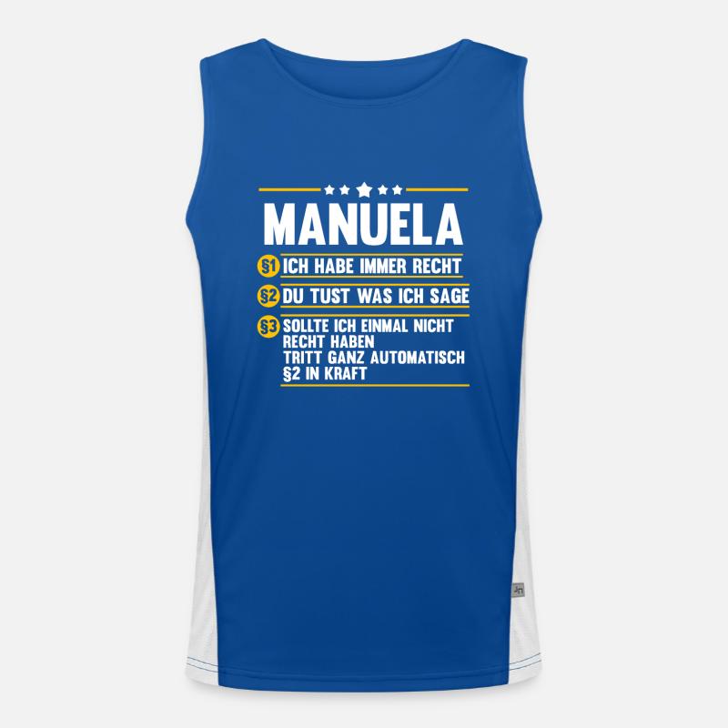 Manuela Funktionelles Kontrast-Tank Top für Männer 