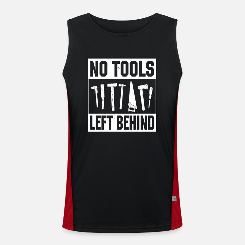 No tools left behind - Men's Functional Contrast Tank Top  - black/red