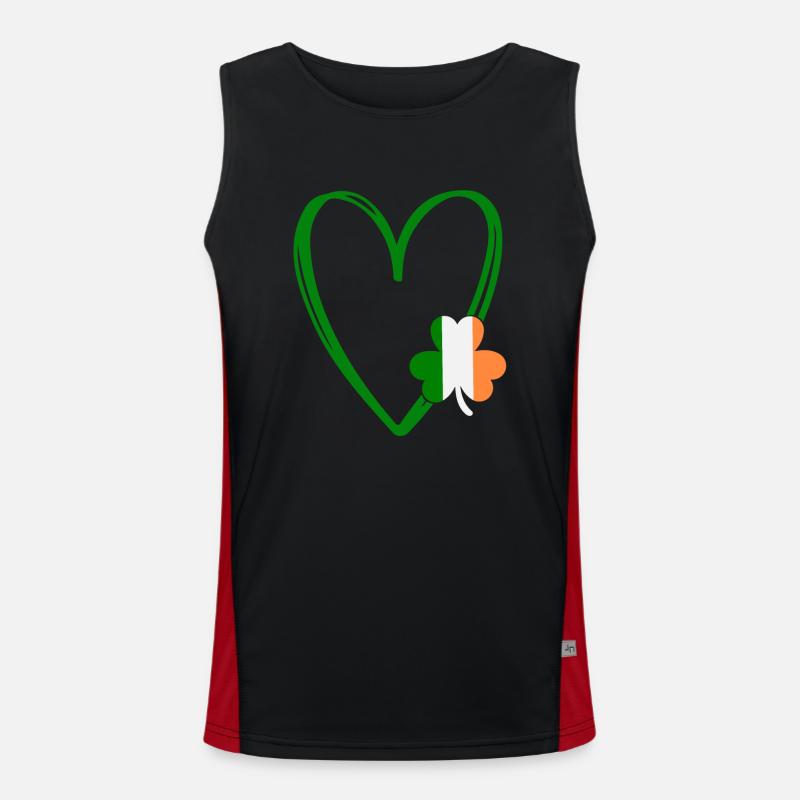 Accessoires de la Saint-Patrick Irlande Shamrock Décoration Débardeur respirant contrasté Homme 