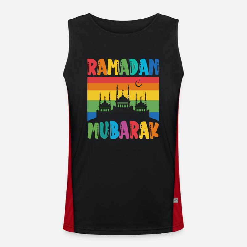 Ramadan Ramadan Mubarak Fasting Happy Ramadan Men's Functional Contrast Tank Top 