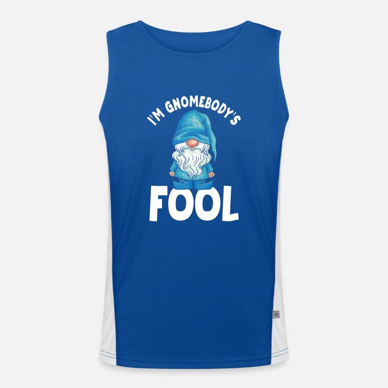 Lustige Gnome Spruch Gartenzwerge Funktionelles Kontrast-Tank Top für Männer 