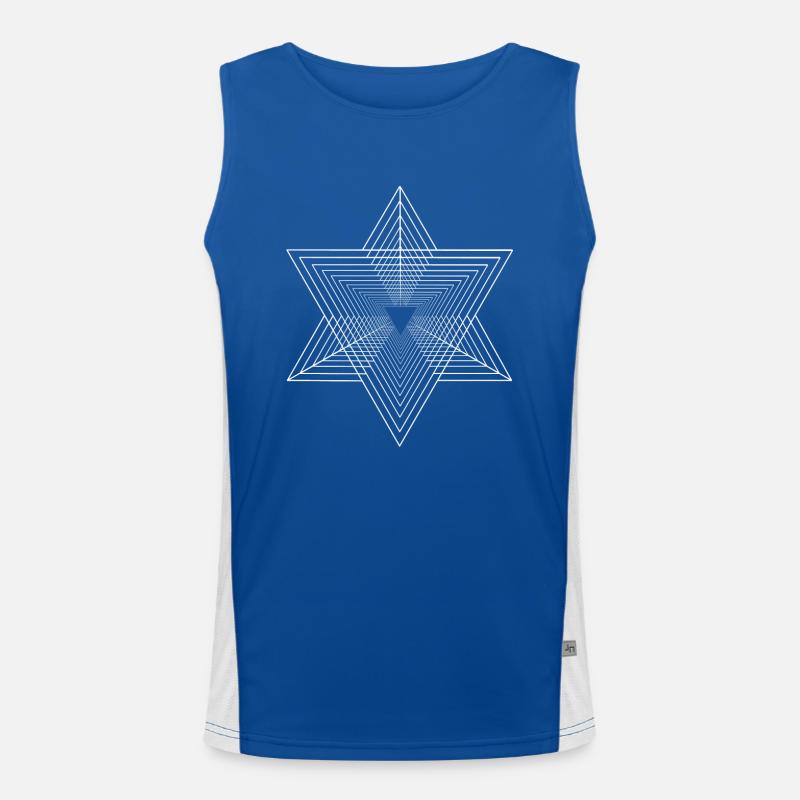 Triangles - graphics - graphic design Men's Functional Contrast Tank Top 