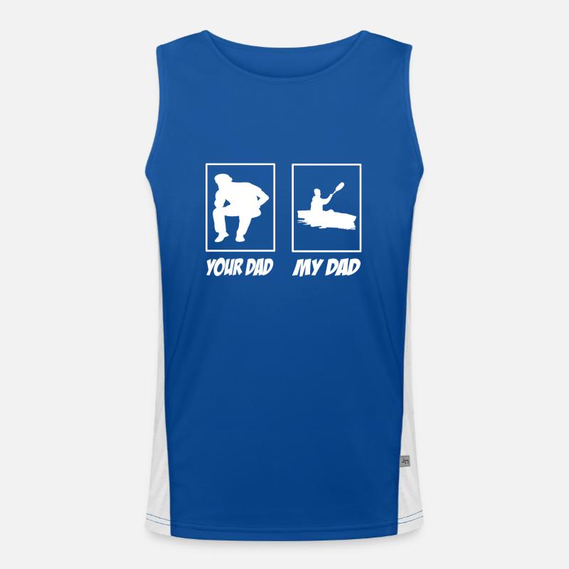 Your Dad My Dad Rowing Dad Men's Functional Contrast Tank Top 