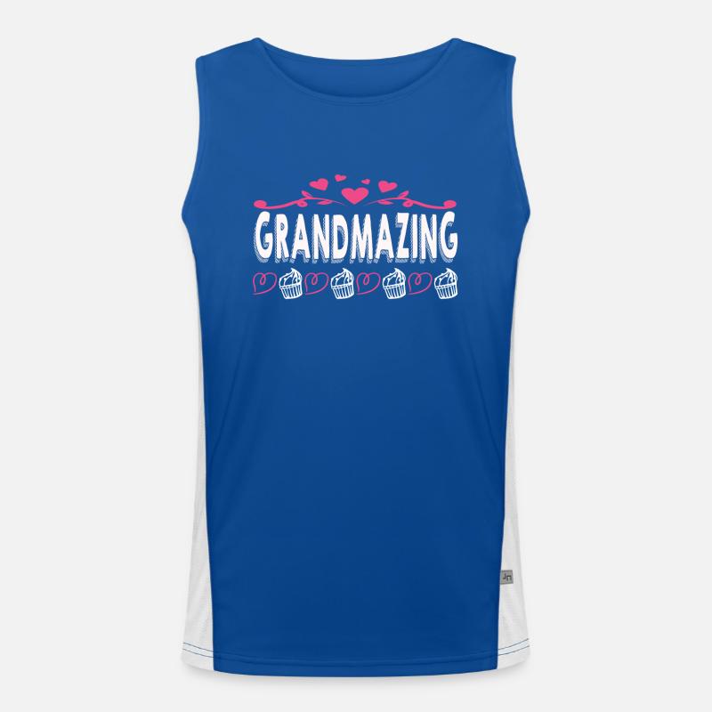 Oma Omi Großmutter Geschenkidee Funktionelles Kontrast-Tank Top für Männer 