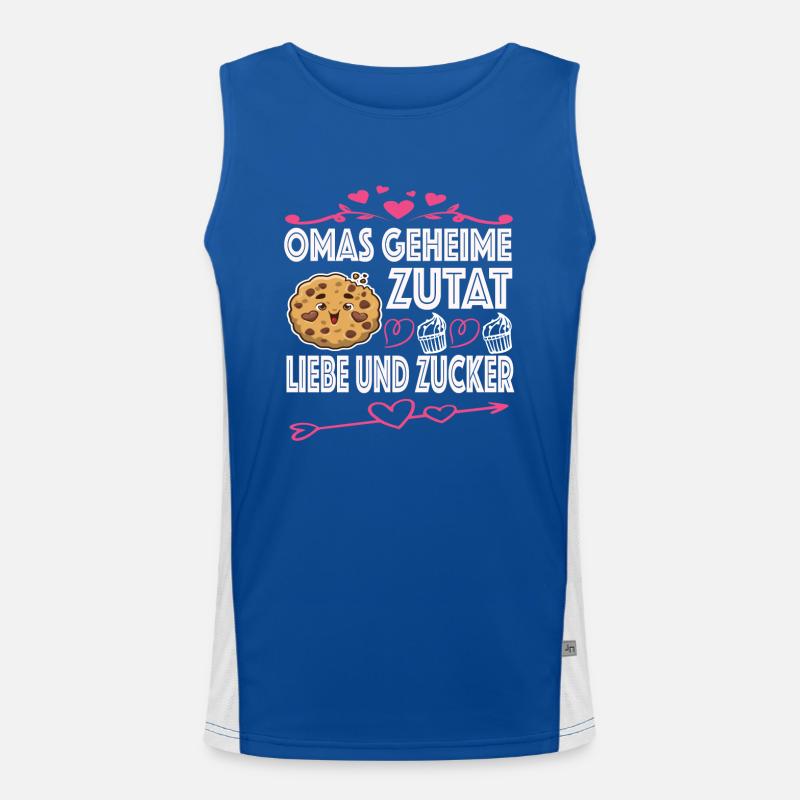 Oma Omi Großmutter Geschenkidee Funktionelles Kontrast-Tank Top für Männer 