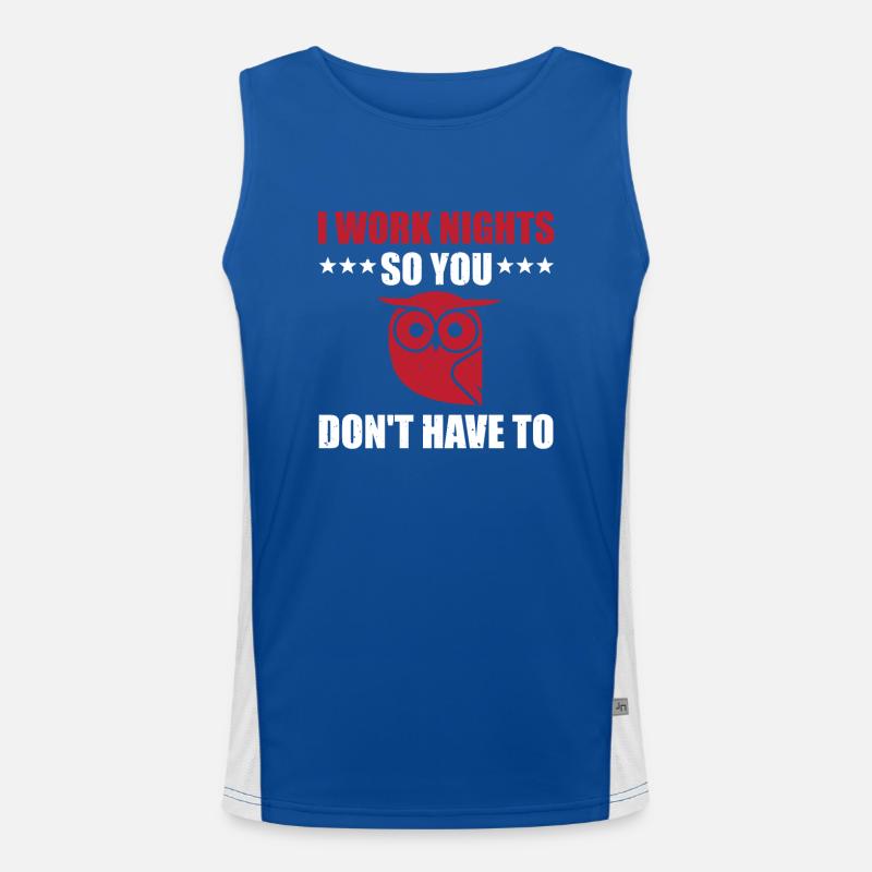 Tolles Nachtschicht-eulen-outfit Funktionelles Kontrast-Tank Top für Männer 