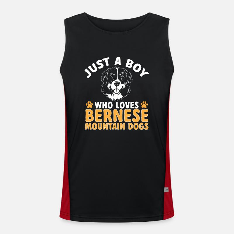 Berner Sennenhund Funktionelles Kontrast-Tank Top für Männer 