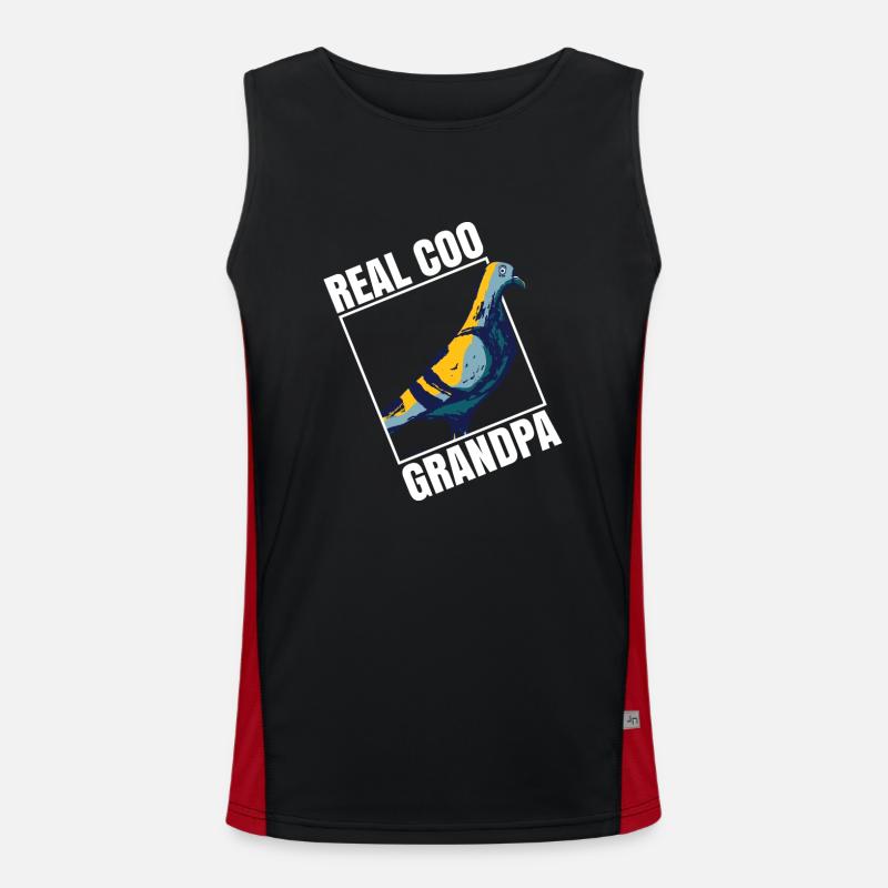 Taubenzüchter Opa Und Tauben-brieftaubenexperte Funktionelles Kontrast-Tank Top für Männer 