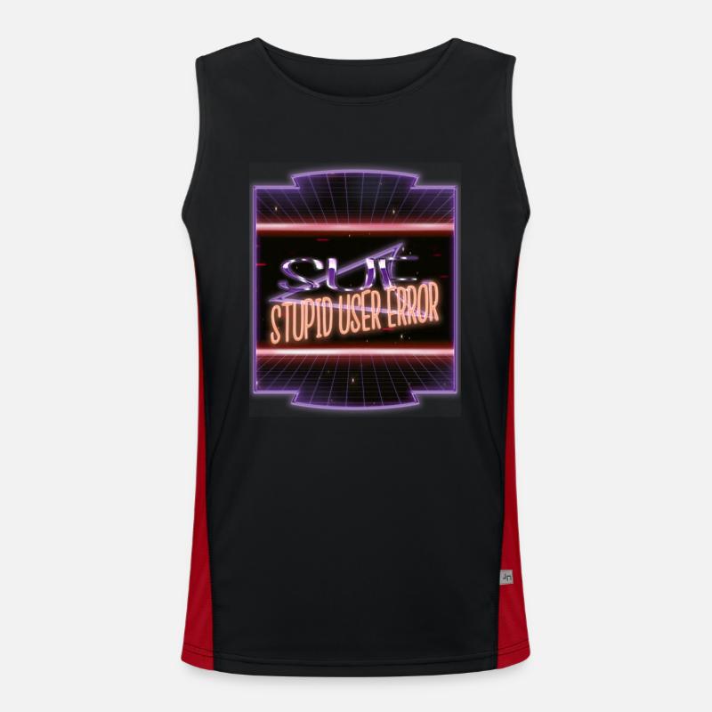 anonymous expect us bio hack funny hacking Men's Functional Contrast Tank Top 