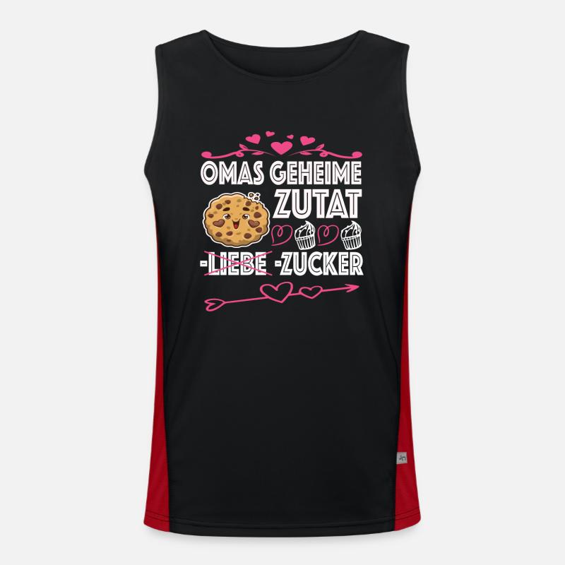 Oma Omi Großmutter Geschenkidee Funktionelles Kontrast-Tank Top für Männer 