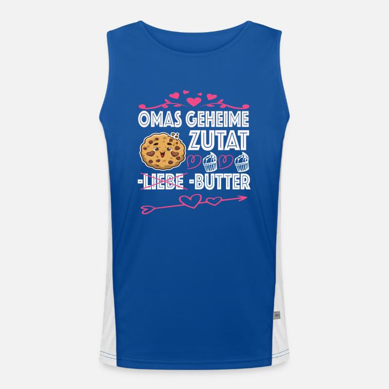 Oma Omi Großmutter Geschenkidee Funktionelles Kontrast-Tank Top für Männer 