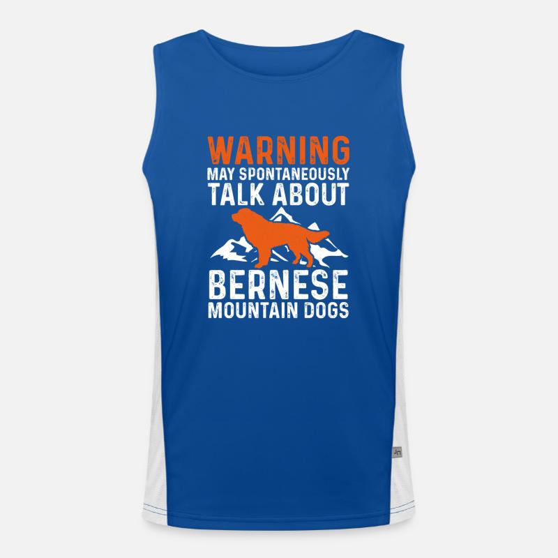 Bernese Mountain Dog Men's Functional Contrast Tank Top 