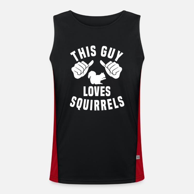 Dieser Typ Liebt Eichhörnchen Funktionelles Kontrast-Tank Top für Männer 
