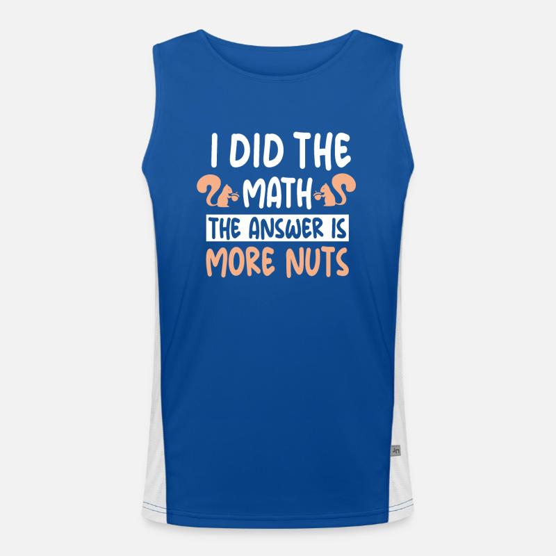Eichhörnchen Und Nüsse Funktionelles Kontrast-Tank Top für Männer 
