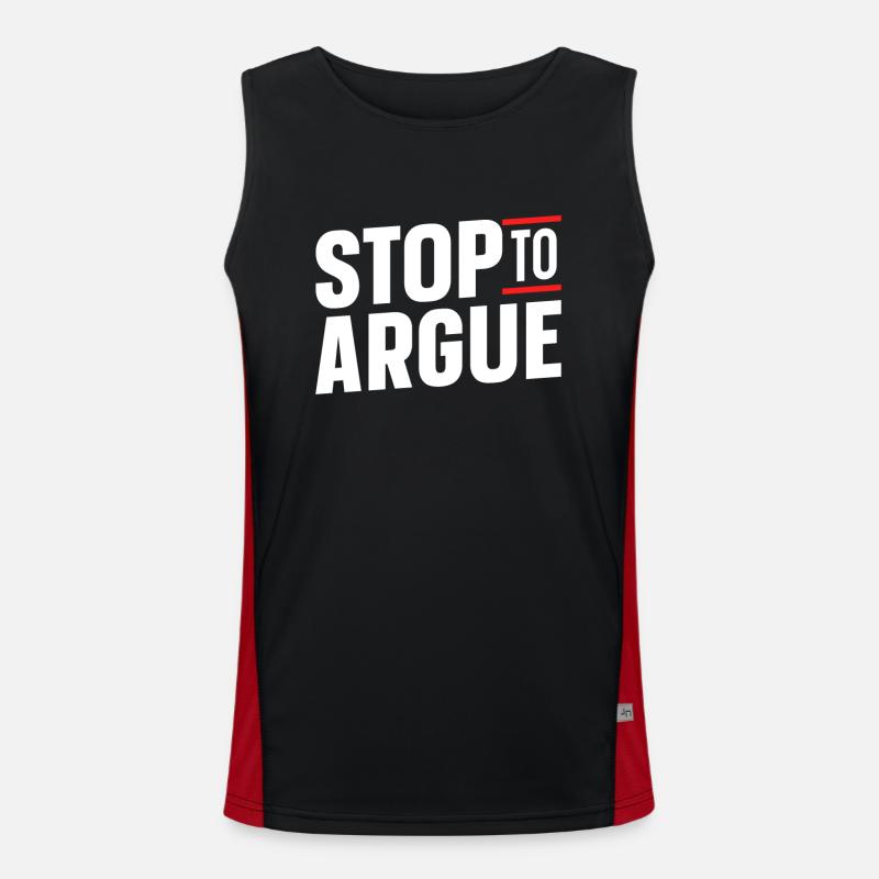 Stop arguing argument Men's Functional Contrast Tank Top 
