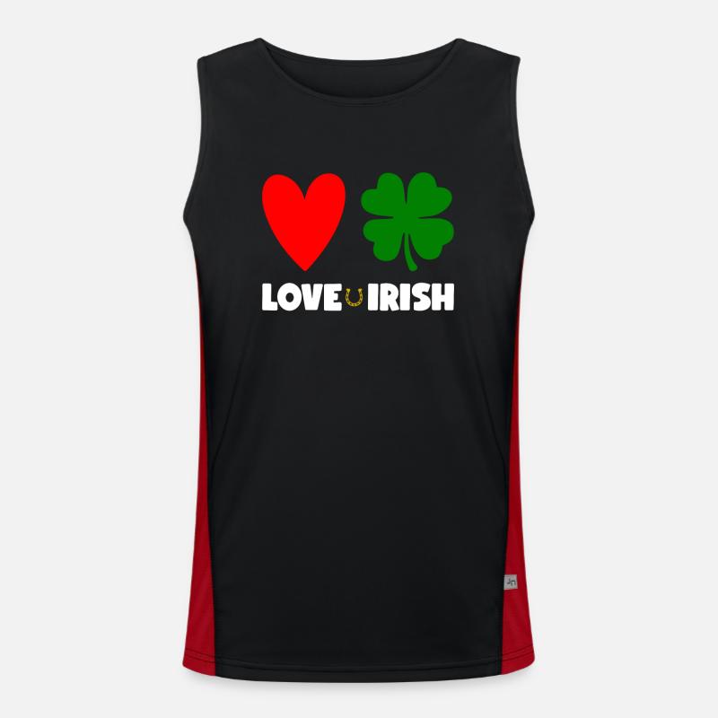 Accessoires de la Saint-Patrick Irlande Shamrock Décoration Débardeur respirant contrasté Homme 