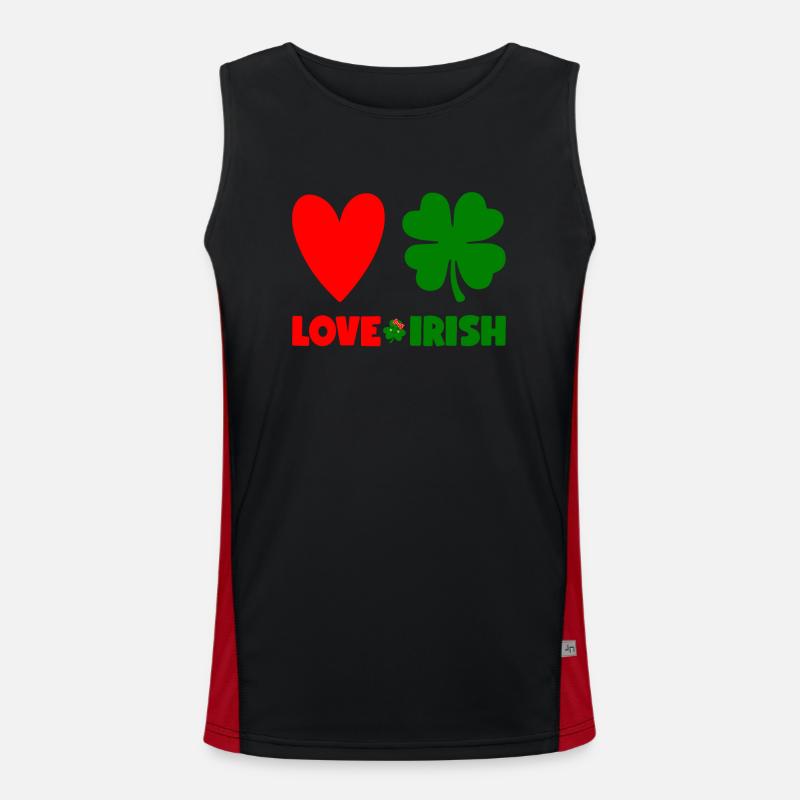 Accessoires de la Saint-Patrick Irlande Shamrock Décoration Débardeur respirant contrasté Homme 