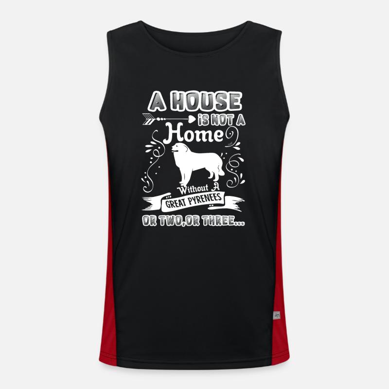 Great Pyrenees Home Without Great Pyrenees Men's Functional Contrast Tank Top 