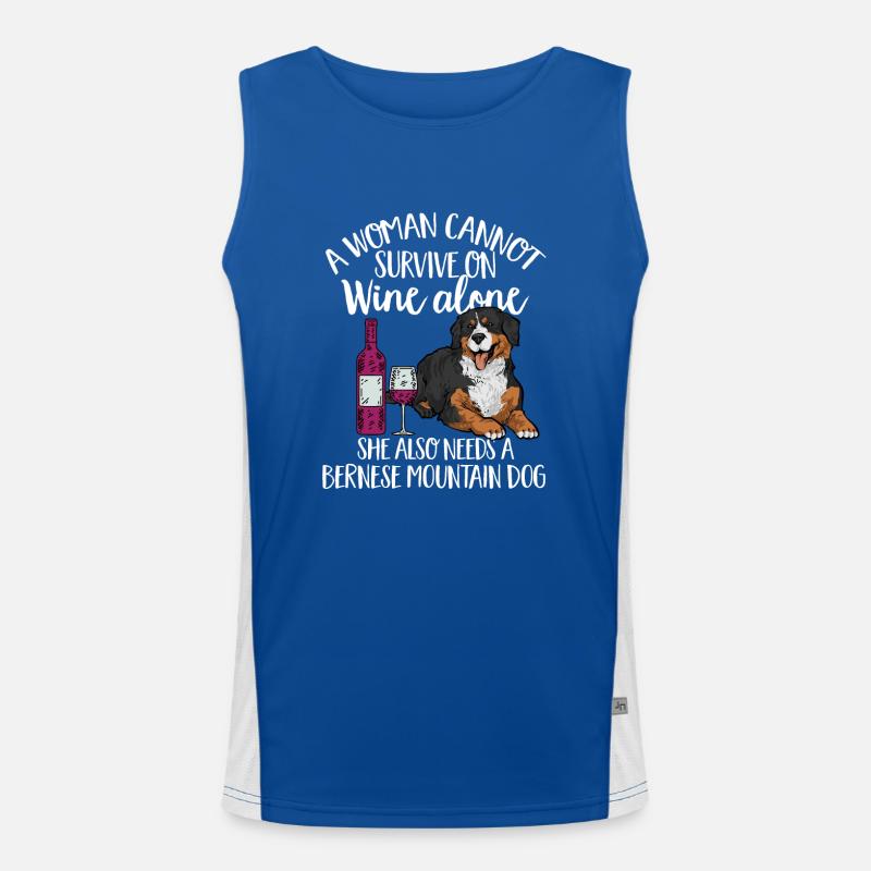Berner Sennenhund Funktionelles Kontrast-Tank Top für Männer 