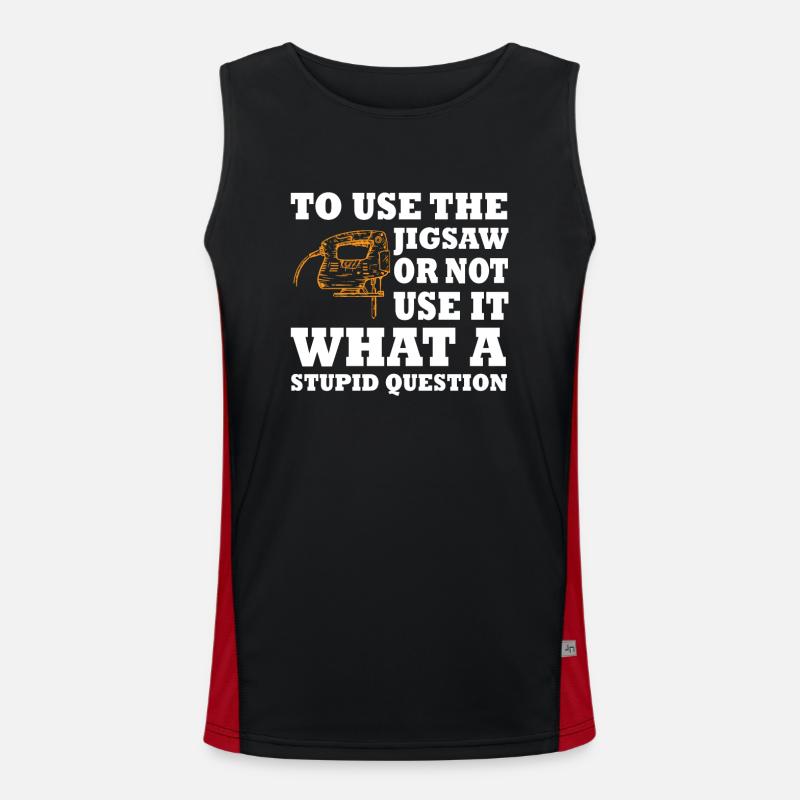 Jigsaw Quote Gift Men's Functional Contrast Tank Top 