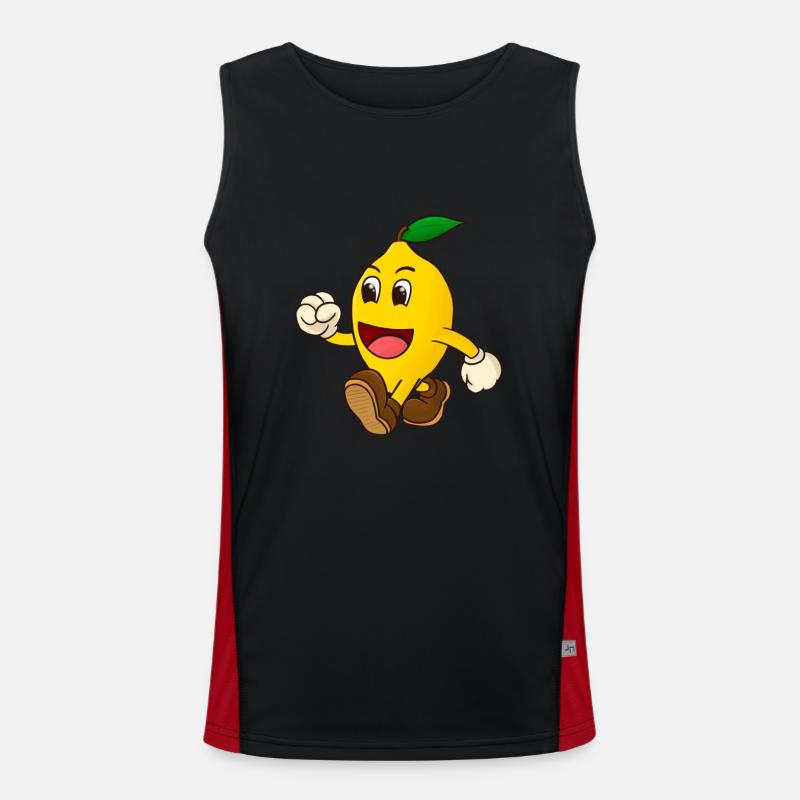 Lemon walking Men's Functional Contrast Tank Top 