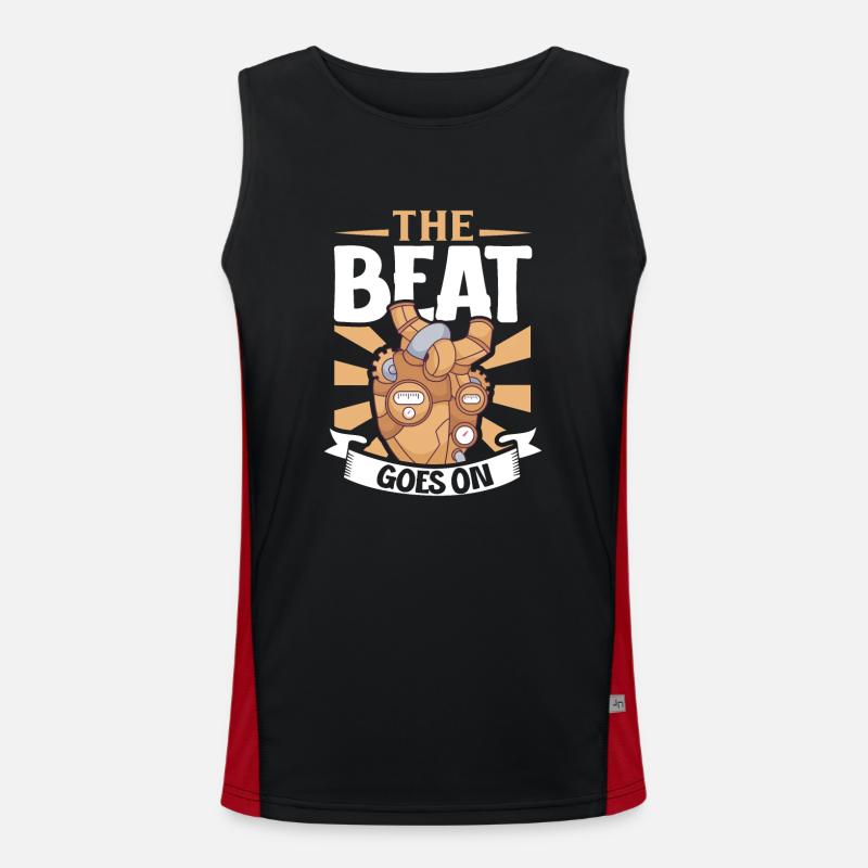 Heart Attack Open Heart Surgery Heart Surgery Gift Men's Functional Contrast Tank Top 