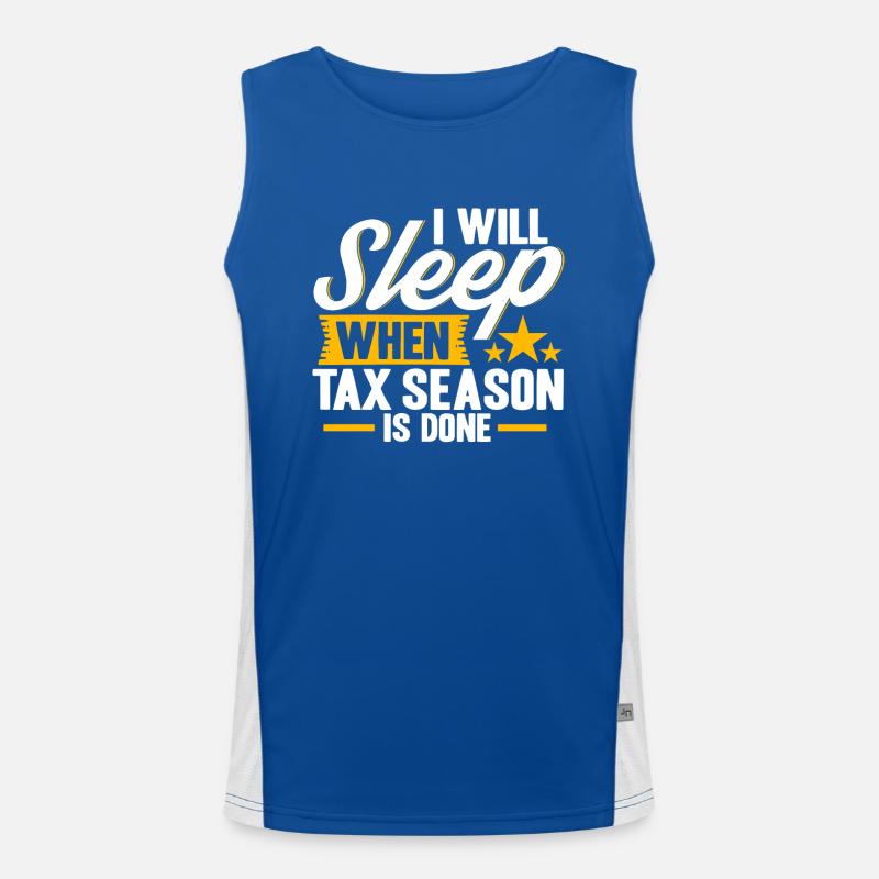 Steuersaison Cpa Buchhalter Geschenk Steuertag Funktionelles Kontrast-Tank Top für Männer 