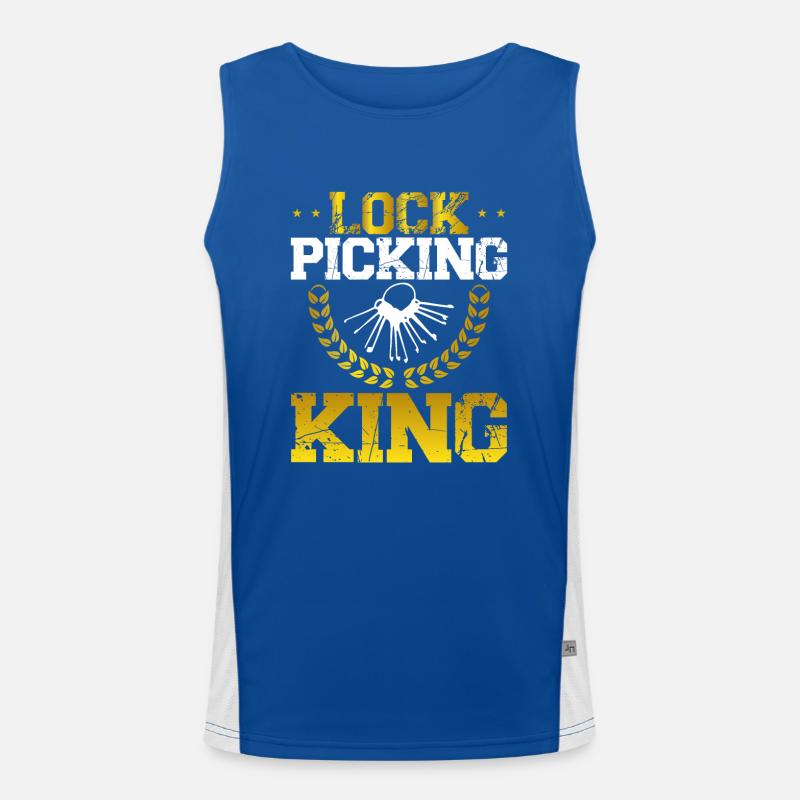 Lock-picking-king Men's Functional Contrast Tank Top 