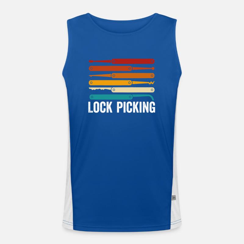 Buntes Lock picking tool Funktionelles Kontrast-Tank Top für Männer 