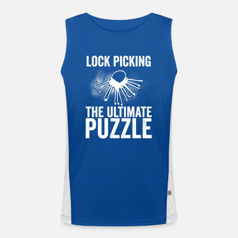 Lockpicking Das Ultimative Rätsel Funktionelles Kontrast-Tank Top für Männer 