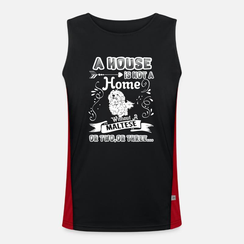 Maltese Home Without Maltese Men's Functional Contrast Tank Top 