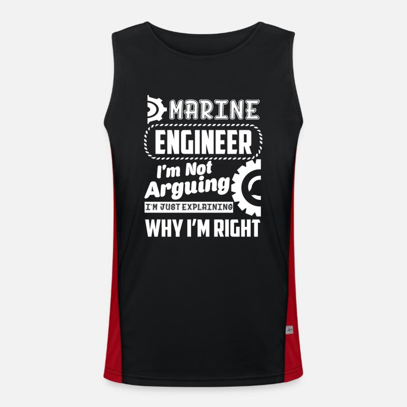 Marine Engineer Proud Marine Engineer - Men's Functional Contrast Tank Top - black/red