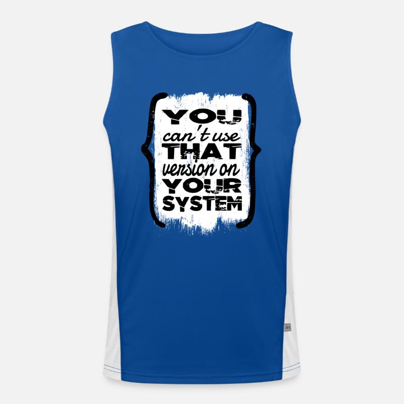 geek computer humour fullstack developer cool Funktionelles Kontrast-Tank Top für Männer 