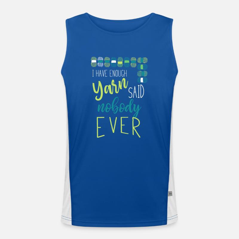Funny Yarn Knitting Design, Fun Crocheting Men's Functional Contrast Tank Top 