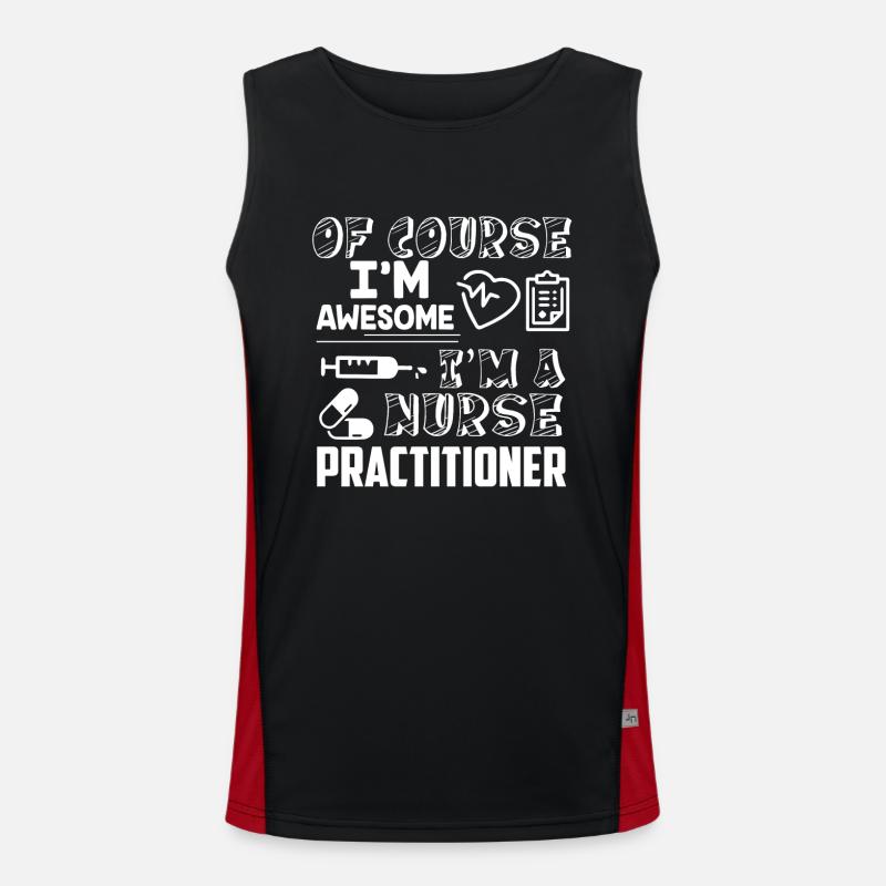 Nurse Practitioner Awesome Nurse Practitioner Men's Functional Contrast Tank Top 